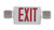 ASD-EXL-2SL-RW - LED Red Exit Sign with Two Square Heads 120-277V - ASD Lighting
