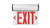 ASD-EXT-R - LED Exit Sign Red with Emergency Lights - ASD Lighting