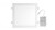 ASD-JFR-8D20AC-WH - 8" 20W LED Fire-Rated Mini Panel White - ASD Lighting