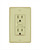 GLS15ATR-IV - 15A Tamper Resistant Self-Testing GFCI Ivory w/ Wall Plate - Cyber Tech