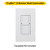 PSC-DM-WS-200-BLE-SR-WH - TruBlu Bluetooth 2-Button Wall Controller 120-277V White - Halco