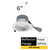 CDLEM-6-LS-CS-HZWH-DDV - 6in LED Commercial Downlight EM Battery Ready Selectable CCT - Halco