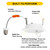 PUSH-RSD-4-CS-ST-120V - 4in 8W LED Retrofit Slim Downlight Selectable CCT - Halco