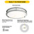 FM-DR16-CS-BN-120V - 16" LED Flush Mount 25W Selectable CCT - Halco