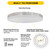 FM-SD11-CS-BN-120V-MW - 11" LED Slim Drum Flush Mount Selectable CCT 15W - Halco