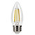9B11-CL-FLED4-927-E26-D - 8.8W B11 LED Filament 2700K E26 Clear Dimmable - Halco