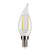 3CA11-CL-FLED4-950-E12-D - 3.3W CA11 LED Filament 5000K E12 Clear Dimmable - Halco