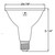 13PAR38-FL-LED-9CS-D-T20 LED PAR38 Flood 13W Dimmable - Halco
