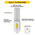 PLD5O-8CS-HYB-G24D-LED2 - 5W LED G24D Plug-In Lamp Selectable CCT - Halco
