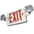 LEDCXTEU2RBRCSDT-USA - LED Exit Emergency Combo Red Letters Black RC SDT - Best Lighting