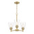 95783-BG - 18" 3-Light Chandelier Brushed Gold - Designer Fountain