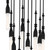 D231M-11CH-MB - 11-Light Chandelier Matte Black - Designer Fountain