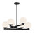 D252C-6CH-MB - 6-Light Matte Black Chandelier - Designer Fountain