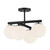 D252C-SF-MB - Crown Heights 18" 4-Light Matte Black Semi-Flush Mount - Designers Fountain