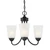 D267M-3CH-MB - Malone 18" 3-Light Matte Black Chandelier - Designers Fountain