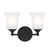 D278M-2B-MB - Bronson 13.25" 2-Light Matte Black Vanity with Frosted Glass - Designers Fountain