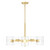 D284C-5CH-BG - 5-Light Brushed Gold Chandelier - Designer Fountain