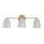 D287M-3B-BG - 24" 3-Light Biba Vanity Brushed Gold E26 60W 120V - Designer Fountain