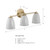 D287M-3B-BG - 24" 3-Light Biba Vanity Brushed Gold E26 60W 120V - Designer Fountain