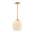D289M-9P-BG - Dita 1-Light 9" Brushed Gold Pendant with Etched Opal Glass - Designers Fountain