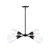 D290M-4CH-MB - Norro 30" 4-Light Matte Black Chandelier E26 - Designers Fountain