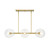 D294C-IS-BG - Litto 36" 6-Light Brushed Gold Island Pendant 60W 120V - Designers Fountain