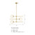 D296C-3CH-BG - Teatro 28" 3-Light Brushed Gold Chandelier 60W - Designer Fountain