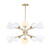 D300M-10CH-BG - Biba 28.5" 10-Light Brushed Gold Chandelier 60W 120V - Designers Fountain