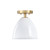 D300M-SF-BG - Biba 8.25" 1-Light Brushed Gold Semi-Flush Mount - Designers Fountain