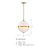 D301C-14P-OSB - Dia 14" 3-Light Pendant Old Satin Brass 120V - Designers Fountain