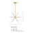 D304C-15P-BG - Star Dust 15" 8-Light Pendant Brushed Gold 60W 120V - Designers Fountain