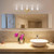 D304C-5B-BG - 24.25" 5-Light Brushed Gold Vanity with Marble Accents - Designers Fountain