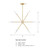D304C-8CH-BG - 28" 8-Light Star Dust Chandelier Brushed Gold - Designers Fountain
