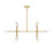 D304C-IS-BG - 34.75" 10-Light Star Dust Island Pendant Brushed Gold - Designers Fountain
