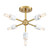 D304C-SF-BG - 16.5" 5-Light Star Dust Semi-Flush Mount Brushed Gold - Designers Fountain