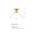 D307M-SF-BG - Leena 14" 1-Light Semi-Flush Mount Brushed Gold 60W - Designers Fountain