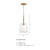 D309M-10P-OSB - Haven 10" 1-Light Pendant Old Satin Brass Clear Rippled Glass - Designers Fountain