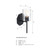 D309M-WS-MB - Haven 7" 1-Light Matte Black Wall Sconce E26 60W - Designers Fountain