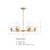 D310M-6CH-BG - Summer Jazz 28" 6-Light Chandelier Brushed Gold - Designers Fountain