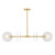 D311C-IS-BG - Sky Fall 40" 4-Light Island Pendant Brushed Gold - Designers Fountain