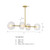 D311C-IS-BG - Sky Fall 40" 4-Light Island Pendant Brushed Gold - Designers Fountain