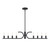 D314C-IS-MB - Skye 39.5" 8-Light Matte Black Island Pendant - Designers Fountain