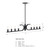 D314C-IS-MB - Skye 39.5" 8-Light Matte Black Island Pendant - Designers Fountain