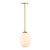 D324M-8P-BG - Noor 8.5" 1-Light Pendant Brushed Gold Etched Opal Glass - Designers Fountain