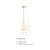 D324M-8P-BG - Noor 8.5" 1-Light Pendant Brushed Gold Etched Opal Glass - Designers Fountain