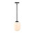 D324M-8P-MB - Noor 8.5" 1-Light Pendant Matte Black 60W - Designers Fountain