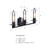 D332M-3B-MB - 24.5in 3-Light Vanity Matte Black - Designer Fountain