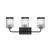 D335M-3B-MB - 24 in 3-Light Vanity Matte Black - Designer Fountain