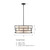 D344M-22P-MB - 22" 3-Light Pendant Matte Black - Designer Fountain