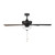 FP-GLT52B30-MB - 52" Indoor/Covered Outdoor 3-Light Ceiling Fan Matte Black - Designers Fountain